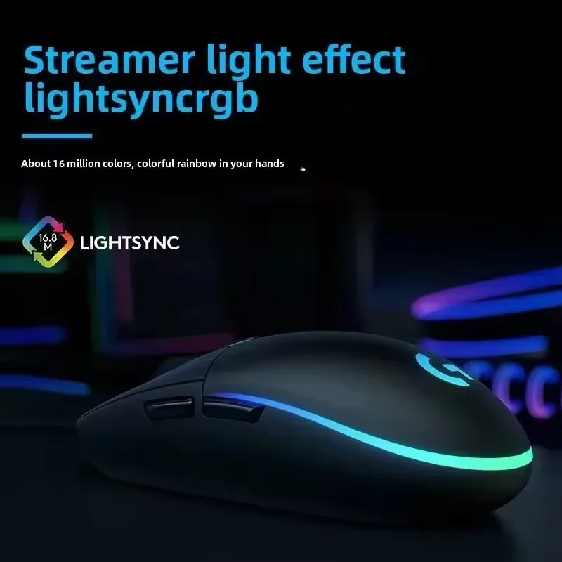 Logitech G102  Wired Gaming Mouse RGB Backlight 8000DPI Optical Sensor 6 Programmable Buttons for PC Laptop Gamers