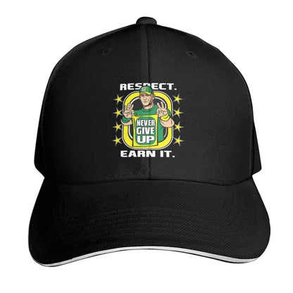 Yellow Wrestling Cena John White Custom Baseball Caps For Mens Unisex Male Beach Sunscreen Hat Snapback Cap