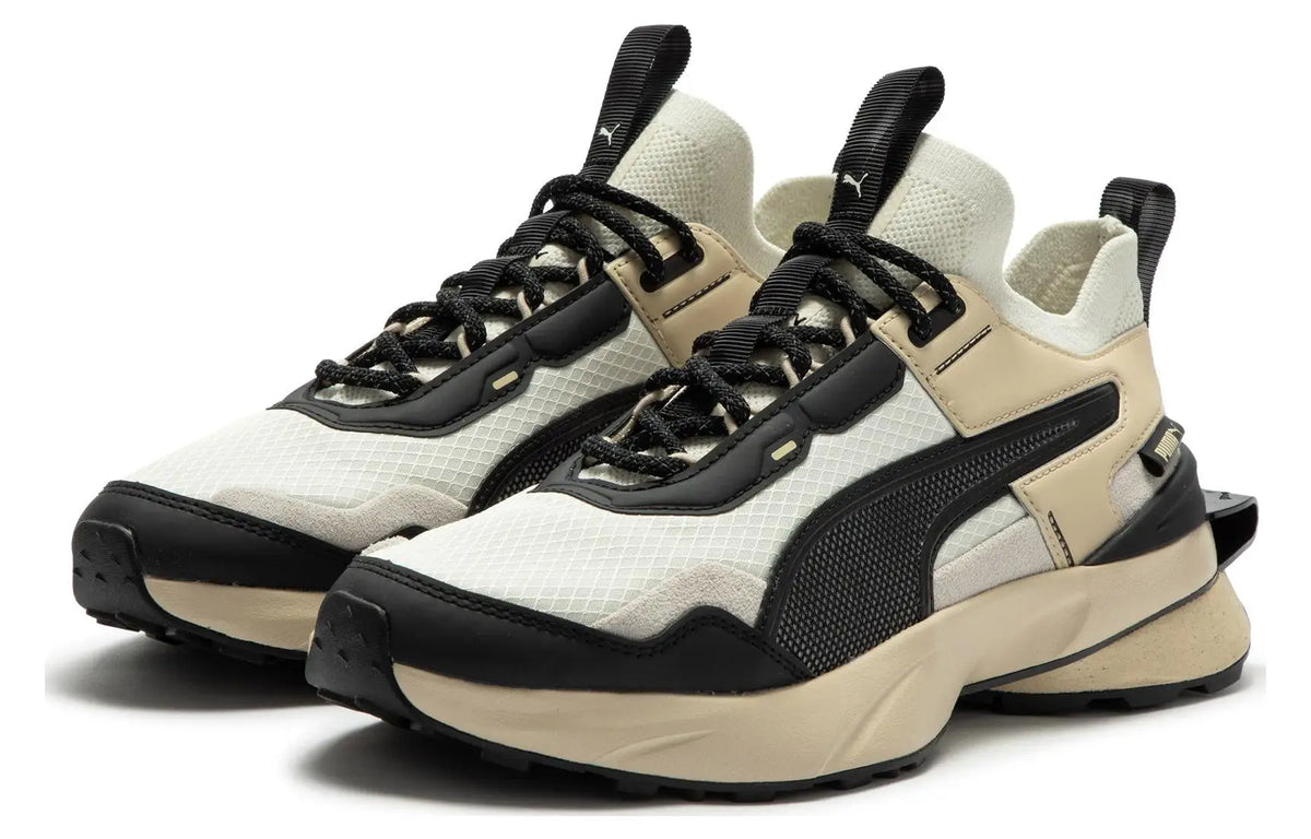 Chaussures de sport décontractées basses Puma Pwrframe, confortables et polyvalentes, en cuir synthétique et cuir de vachette superposé, 390037-01