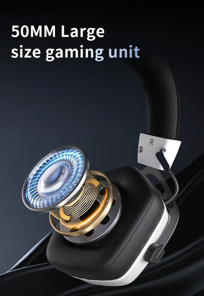 XIBERIA Wireless Gaming Headphones K03S Pro 7.1 Surround Sound 2.4GHz 4 Mode Headsets Gamer 2000mAh Battery Low Latency IEM