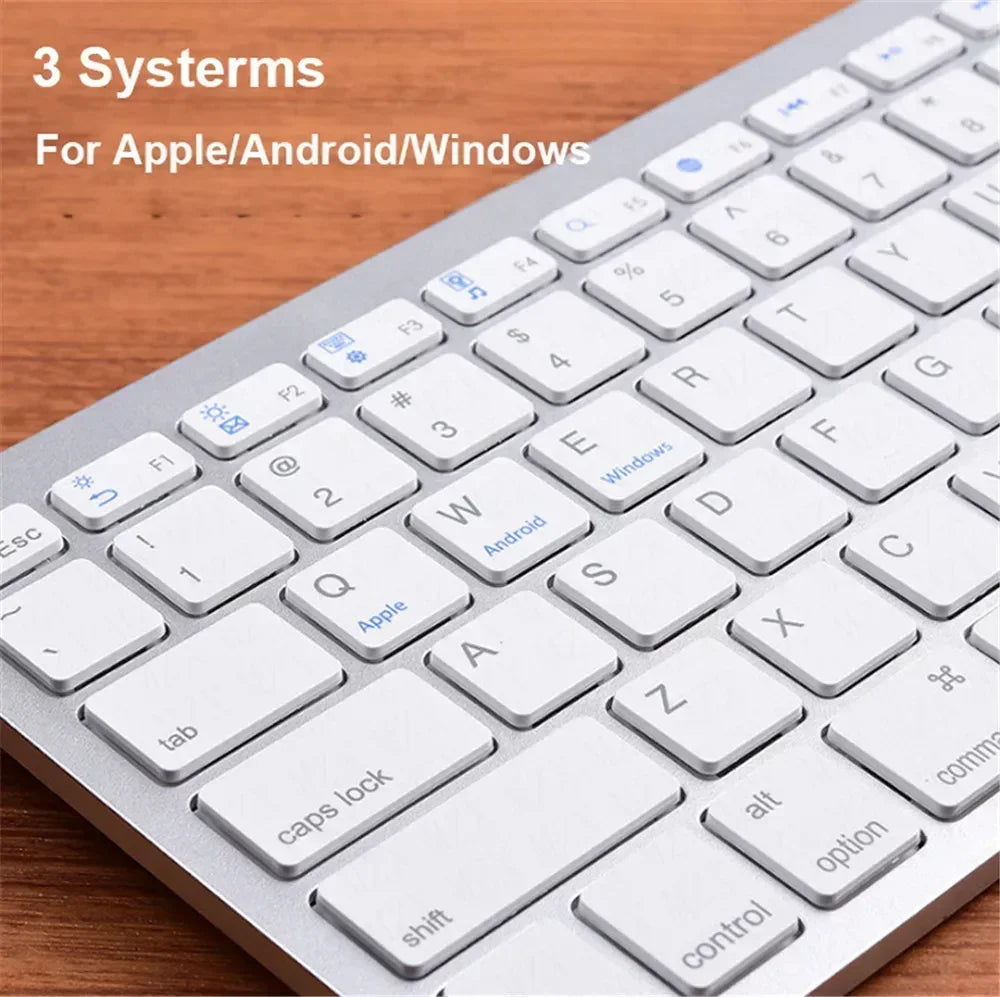 Mini Bluetooth Wireless Keyboard - 78 Keys Portable for PC/Tablet/Smartphone, Compatible with iPad, Compact Design forOffice