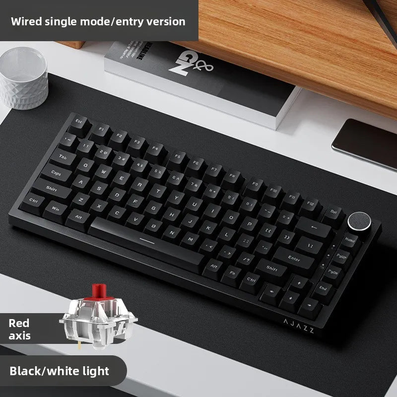 Ajazz AK820/AK820Pro gaming mechanical keyboard Bluetooth 5.1/Wireless/wired c custom keyboard with heat exchange sealed button