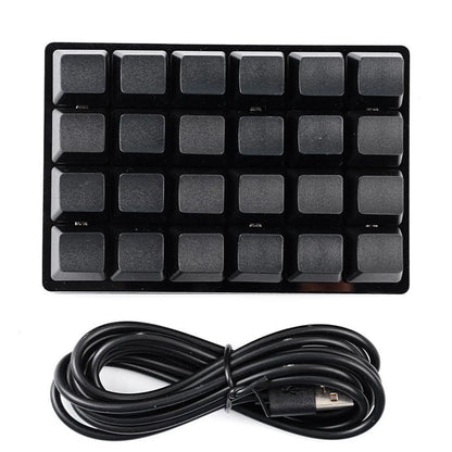 Mini USB Custom Mechanical Keyboard 24 Keys Black/White Gaming Keyboard Sayo Device Shortcut Programmable Keypad Keys Macro