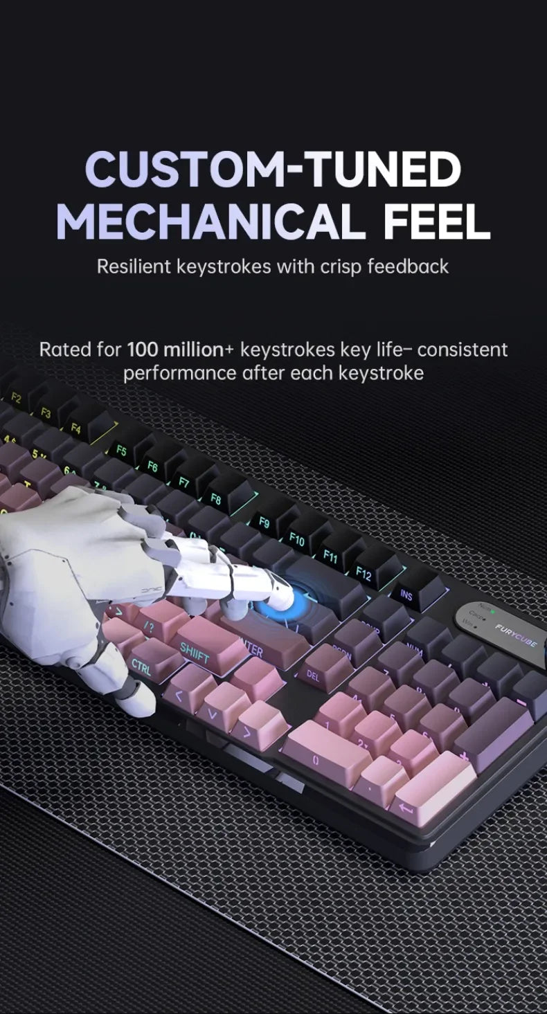 Wired Silent Keyboard Gaming Keyboard Magnetic Mechanical Wired for Pro Gaming Rapid Trigg 8000Hz 128K Rate