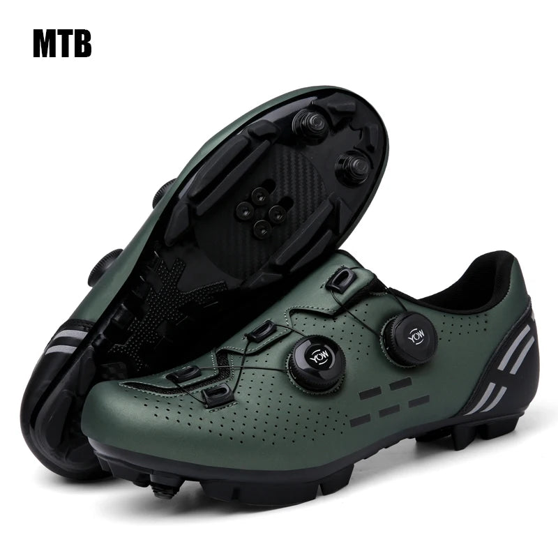 Zapatillas de ciclismo profesionales para hombre MTB y SPD, zapatillas de carreras de montaña, zapatillas de ciclismo de carretera SPD y de montaña para mujer