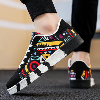 YRZL Skateboard Shoes Men Canvas Sneakers Casual Breathable Walking Shoes Lightweight Flat Shoes for Men Street Trend Sport Shoe