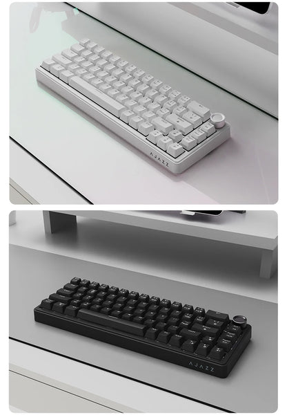 AJAZZ AK690 65% Mechanical Keyboard Full-key Hot-swap Wired USB Plug And Play Mixed Light 68 Keys Gaming Keyboard For Laptop PC