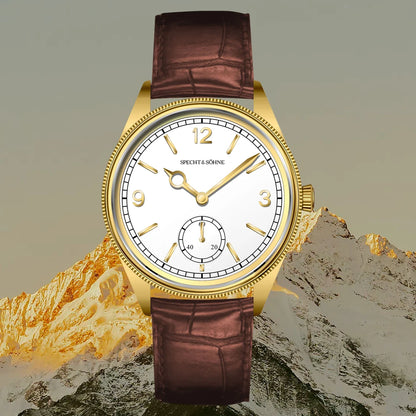 New Specht & Söhne 1908 Classic Men's Watches Mechanical Watch Genuine Leather Stainless Steel Business Wristwatch Waterproof