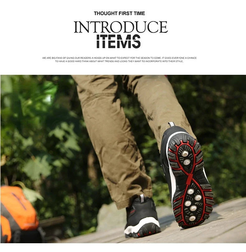Zapatillas de senderismo EVA para hombre, impermeables, antideslizantes, de cuero, para deportes al aire libre, camping, running y jogging, novedad 2025