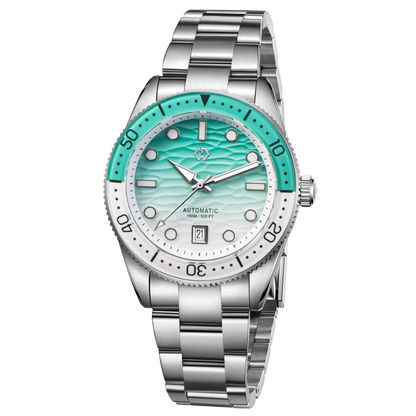 40mm Diver Watch Texture Men's Watches Automatic Mechanical Sapphire Waterproof 150 Meters Luminous Comes With Rubber Strap