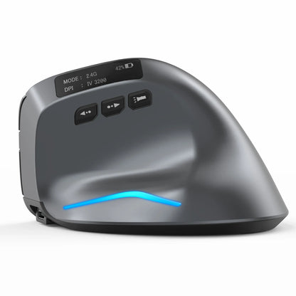 ZELOTES F-26C Vertical Mouse 2.4G Wireless Bluetooth Mouse Ergonomic Silent Gaming Mice 3200DPI LED Display Screen for PC Laptop