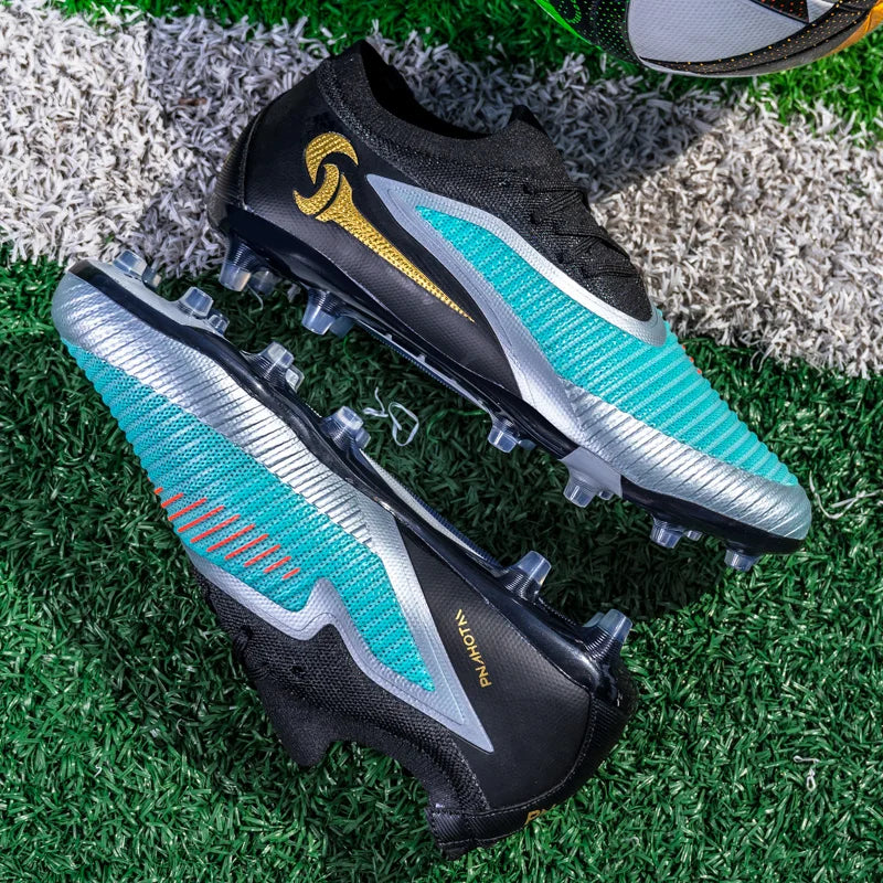 Chaussures de Football pour hommes, crampons de société, bottes professionnelles de terrain de Football en plein air, chaussures d'entraînement sur gazon, baskets à pointes longues