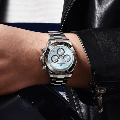 Reloj cronógrafo para hombre PAGANI DESIGN: reloj de pulsera de cuarzo de lujo, luminiscente y resistente al agua.