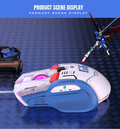 High-end Programmable Gaming Mouse Wired 12800 DPI 12 keys RGB Game Mice for Windows IOS Home Office Laptop PC