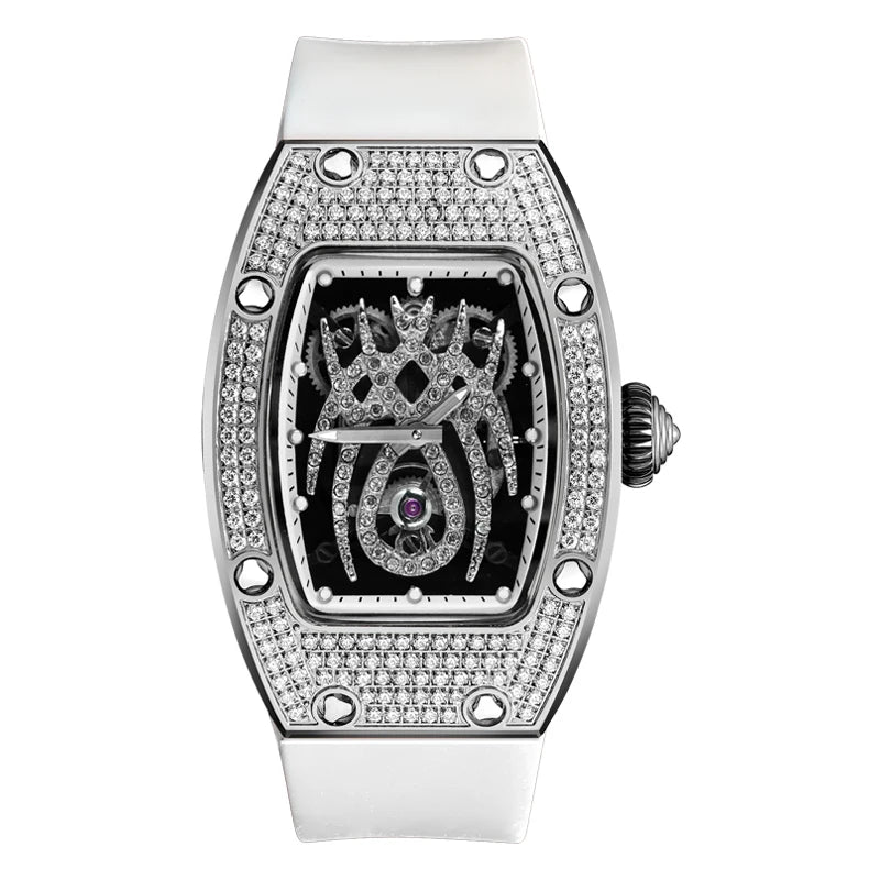 HANBORO Spider Collection Spider Ruby and Diamond Crafted Luminous Full Diamonds Luxury Women's Watch