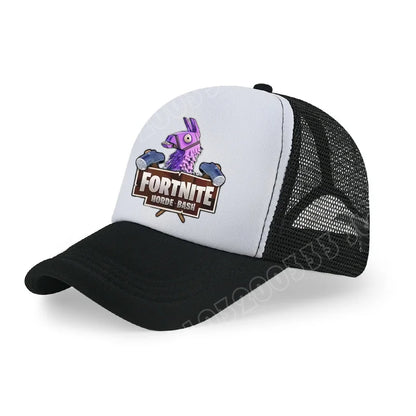 Fortnite Baseball Cap Cartoon Game Printed Hat Kids Summer Breathable Mesh Hat Adjustable Peaked Cap Childrens Birthday Gift