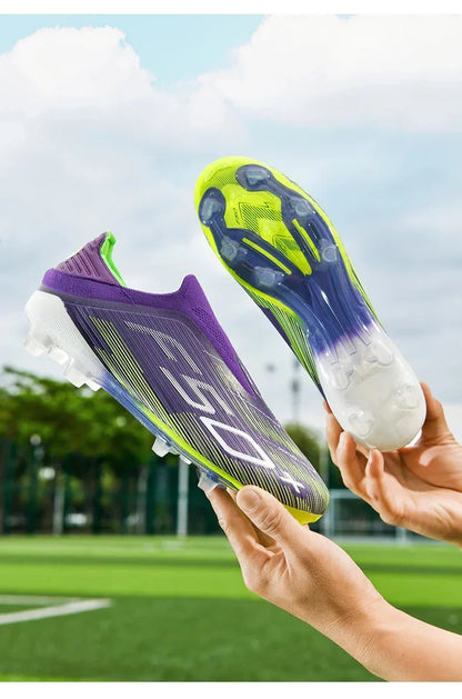 Nouvelles chaussures de football pour hommes, chaussures de match, crampons pour terrain en gazon, baskets de haute qualité, chaussures de futsal pour intérieur, chaussures montantes antidérapantes pour extérieur, meilleu