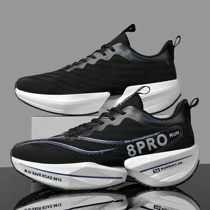 NEW Sports Running Shoes Men Marathon Breathable Comfortable Women Athletic Training Outdoor Sneakers Air Cushion Carbon Plate