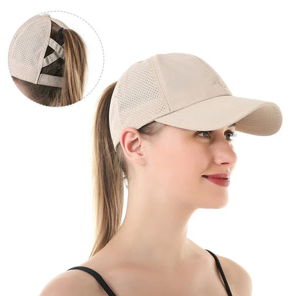 Cappellino da baseball estivo, completo da golf, cappellino sportivo e per il tempo libero con striscia trasversale, cappellino a becco d'anatra in rete ad asciugatura rapida