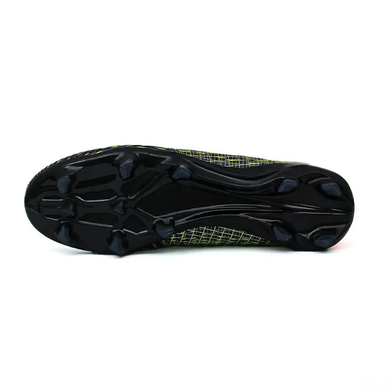 Chaussures de football toutes saisons anti-usure avec doublure respirante, amorti antichoc, semelle à crampons stable, unisexe, pour le football en extérieur