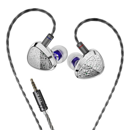 KBEAR TBX Tourbillon X IEMS Écouteurs intra-auriculaires filaires avec diaphragme en fibre de carbone CVD de 10 mm, basses profondes, casque de jeu