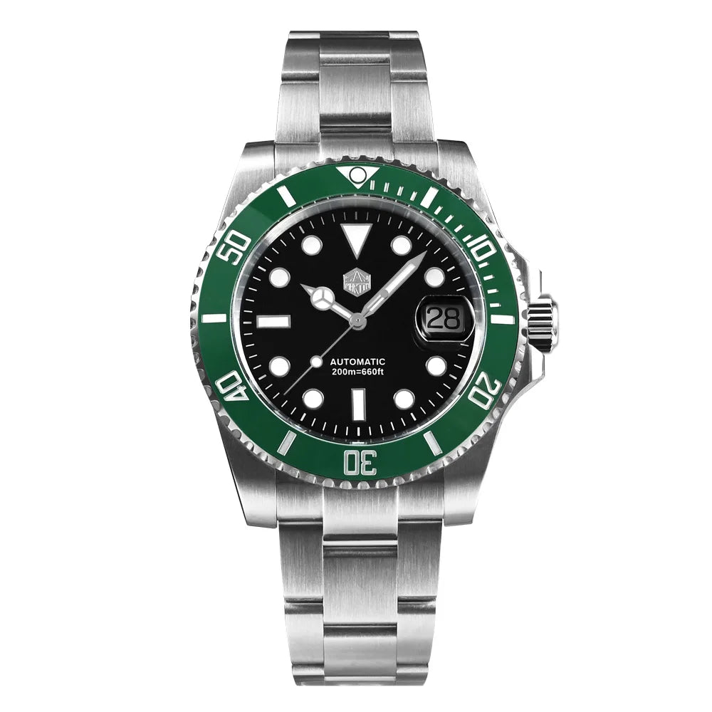 San Martin Upgraded Version 40mm Water Ghost Diver Watch Men Luxury Automatic Mechanical Watches Sapphire Waterproof 200m SN0017