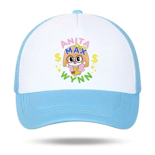 Trendy Anita Max Wynn Foam Trucker Hat Trendy Cute Mesh Snapback Caps Boy Girl Daily Sun Beach Fisherman Cap Female Summer Cap