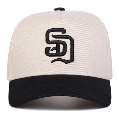 Unisex SD Letter Embroidery Baseball Caps Adjustable Casual Hats Spring and Autumn Outdoor Sunscreen Hat