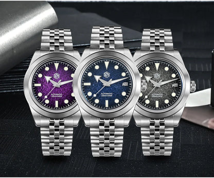 San Martin New 39mm Sport Watch Enamel Dial NH35 Automatic Mechanical Men Dress Watch Sapphire Waterproof 100m Luminous SN0053