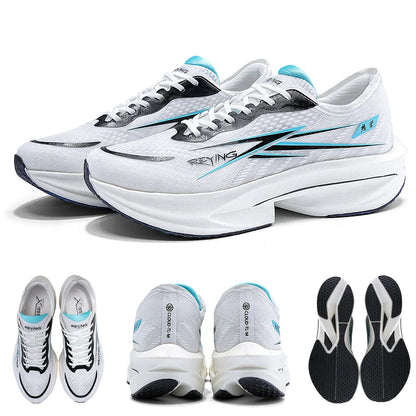 IRUNSVAN Co branded fast burning 1.0 carbon plate running shoes for men's marathon training shock-absorbing and breathable