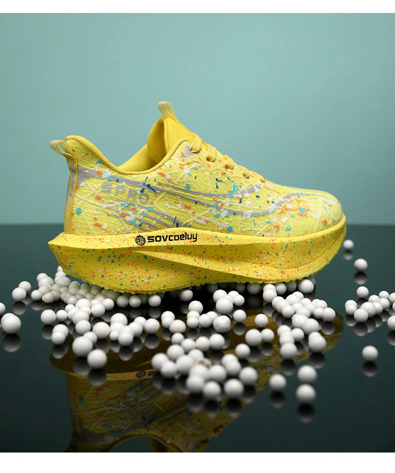Zapatillas de running con placa de carbono 2026, amortiguación para maratón, deportivas para hombre y mujer, transpirables, ligeras, cómodas, atléticas y antideslizantes