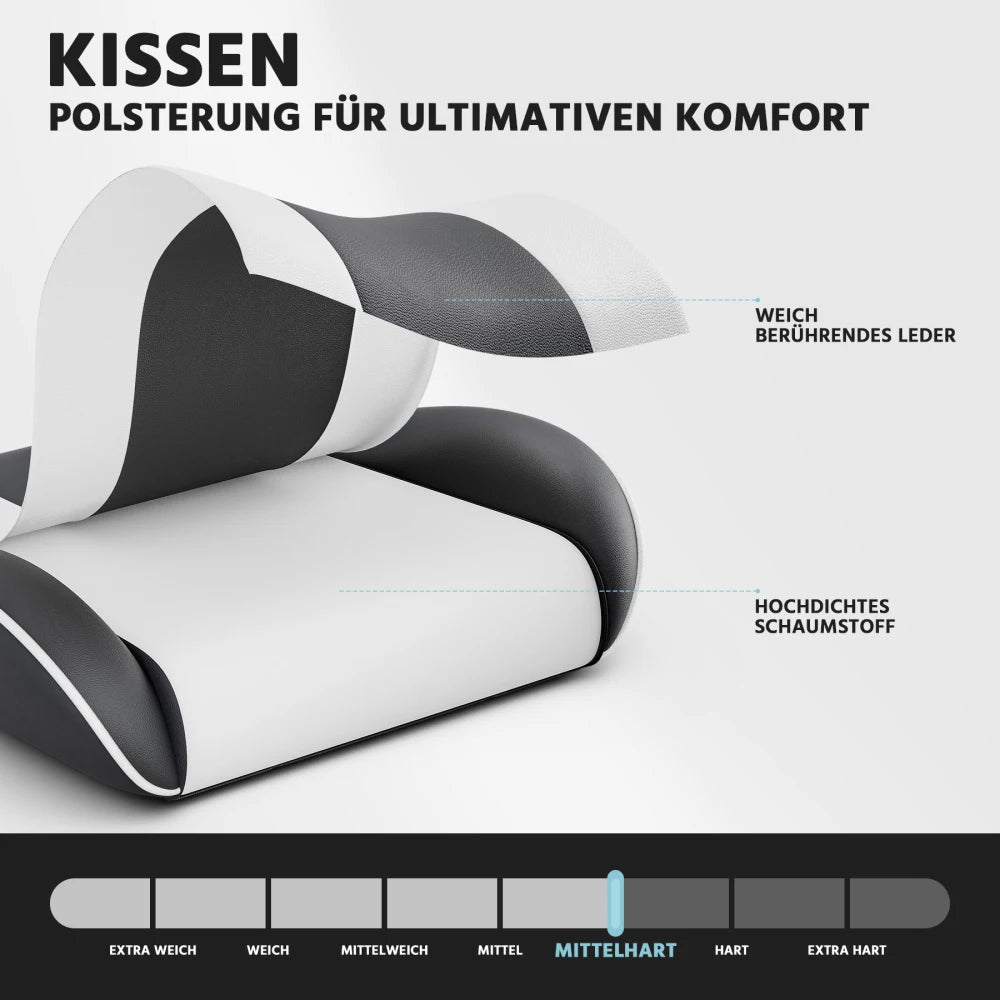 Ergonomic Computer Gaming Chair with Waist Support, Breathable PU Leather Office Chair, Seat Height and Backrest Adjustable