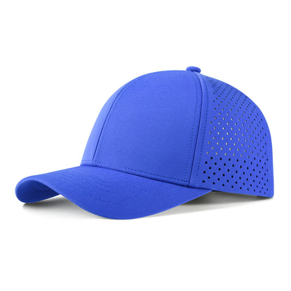 VOBOOM Boné de basebol para homem de secagem rápida, em malha cortada a laser, com aba curva e fecho de pressão, para corrida ao ar livre e viagens, preto