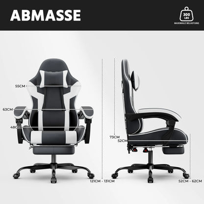 Gaming chairs, office chairs, desk chairs, and swivel chairs. Made with breathable fabric, equipped with 360° swivel casters and seats for easy movement, and featuring soft and comfortable cushions.