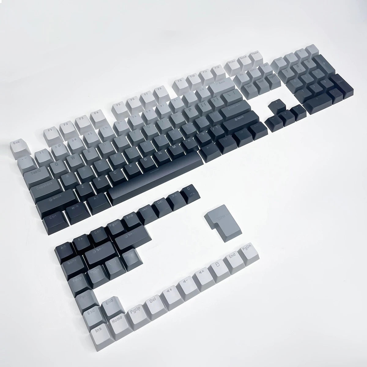 Black Pink Gradient Keycaps For Cherry MX Switch Mechanical Keyboard OEM Profile PBT Keycap Backlit RGB Gamer ISO Layout Key Cap