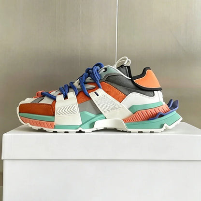 2026 Fashion Women Sneakers Size 35-46 High Quality  Platform Sneaker Men Casual Shoes Sports Running Shoes Lace Up Patchwork
