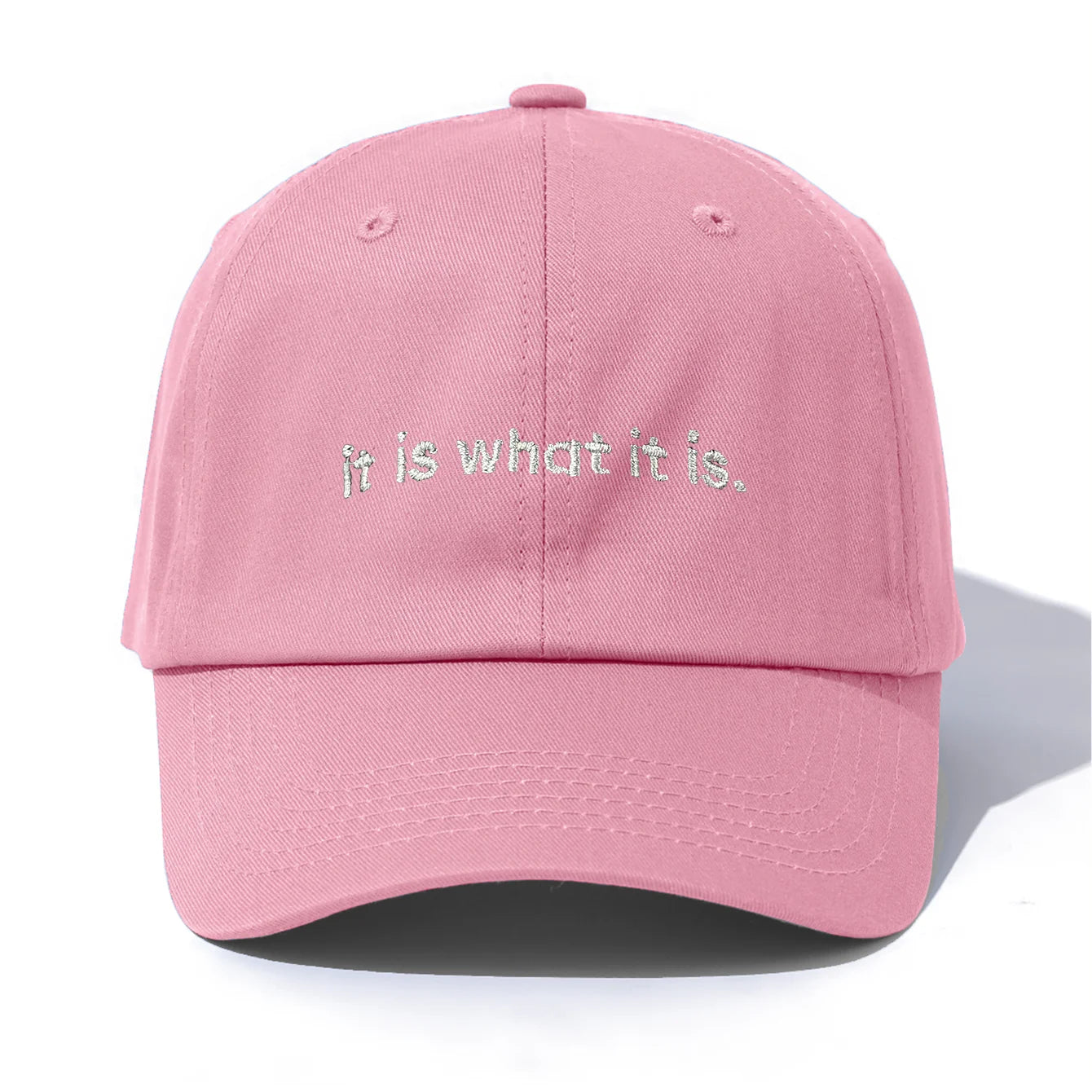 1pc it is what it is Embroidery Baseball Cap for Adults,Minimalist Retro Style Casual Soft Adjustable Dad Hat,Perfect As Gift