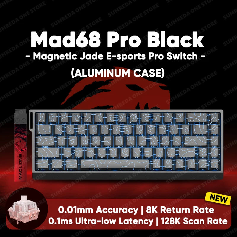 Madlions mad60he Mad60 Mad68 HE Mechanical Keyboard Magnetic Switch Mad60he Wired Game Keyboard Rapid Trigger Rgb Keyboard