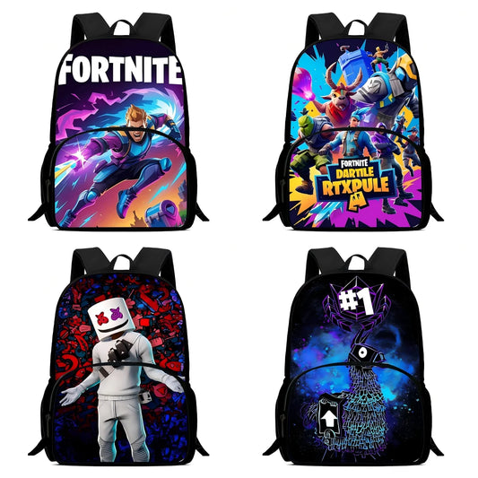 Mochila clásica de Fortnite para niños y niñas, regalo de cumpleaños para estudiantes, bolsa escolar infantil de gran capacidad, mochila de camping duradera