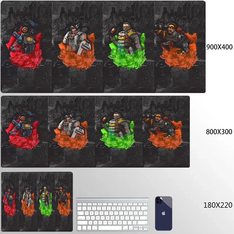 800x300 Apex Legends Mousepad Xxl Funny Unique Desktop Pad Game Mousepad PC Size for large Edge Locking Game Keyboard Pad XL