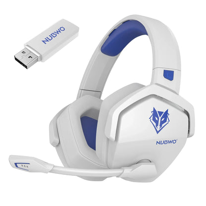 NUBWO G06 Wireless Headsets Gamer with Charging Station for Headset and PS5 Controller Gaming Headphones Long Battery Life