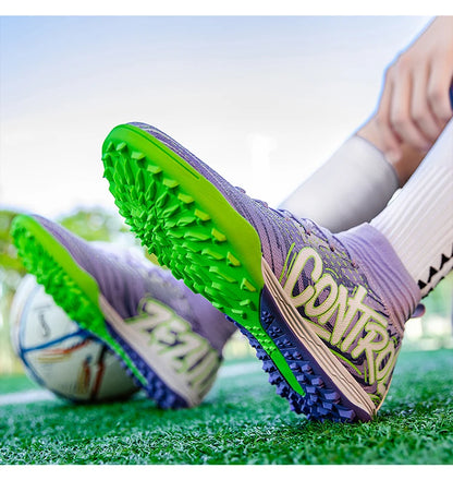 Chaussures de football originales pour hommes, baskets de sport décontractées pour enfants, chaussures de terrain en herbe unisexe pour garçons