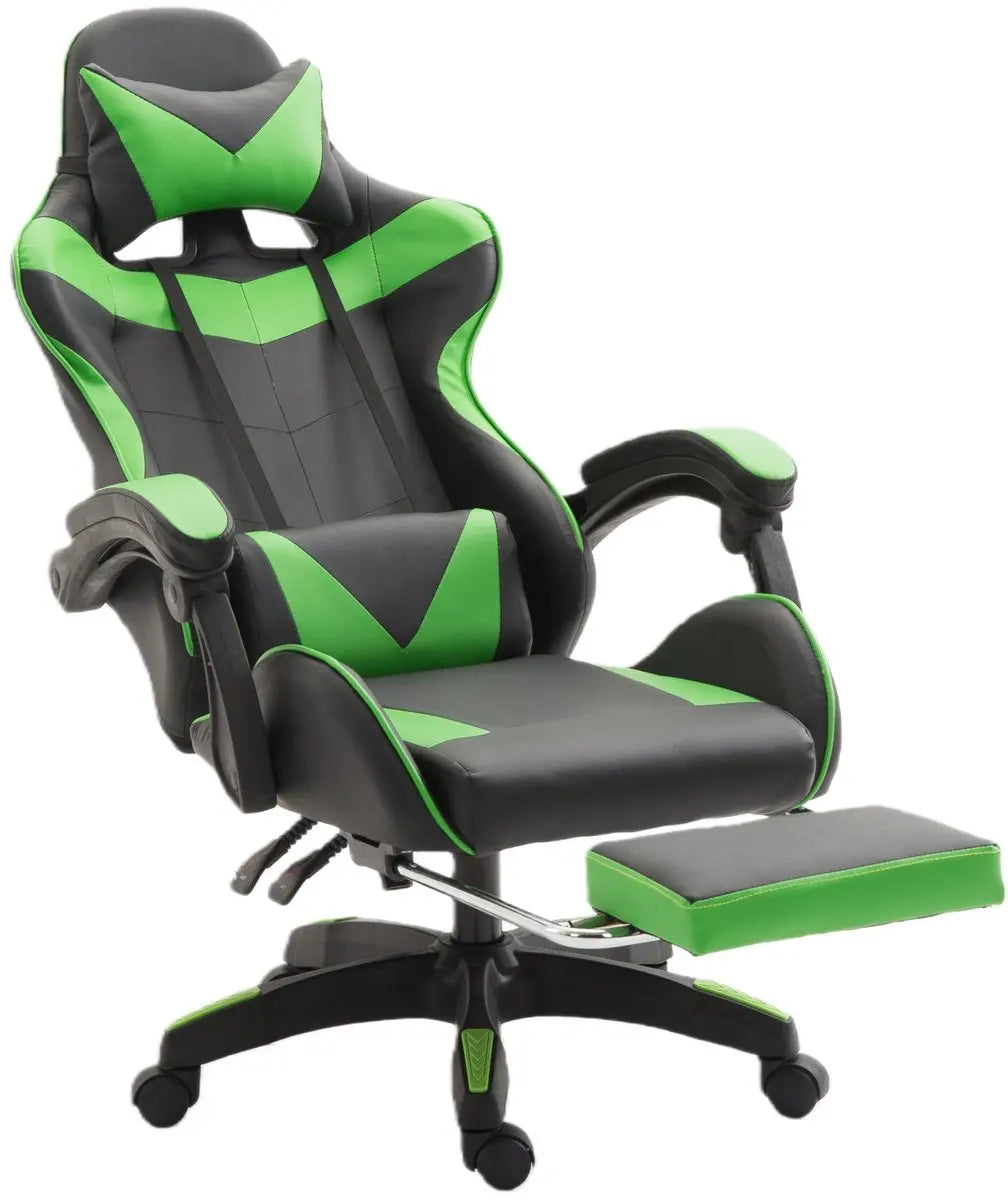 Ergonomic gaming chair, office chair, height adjustable,PU leather computer chair, with headrest and lumbar support, 360° swivel