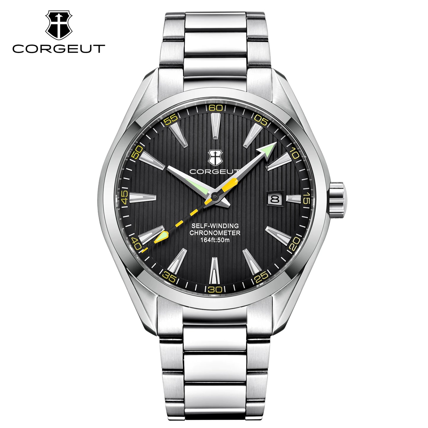 CORGEUT 41mm Luxury NH35 Movement Watch for Men Sapphire Glass Sport Clock Automatic Men's Watch Mechanical Watches
