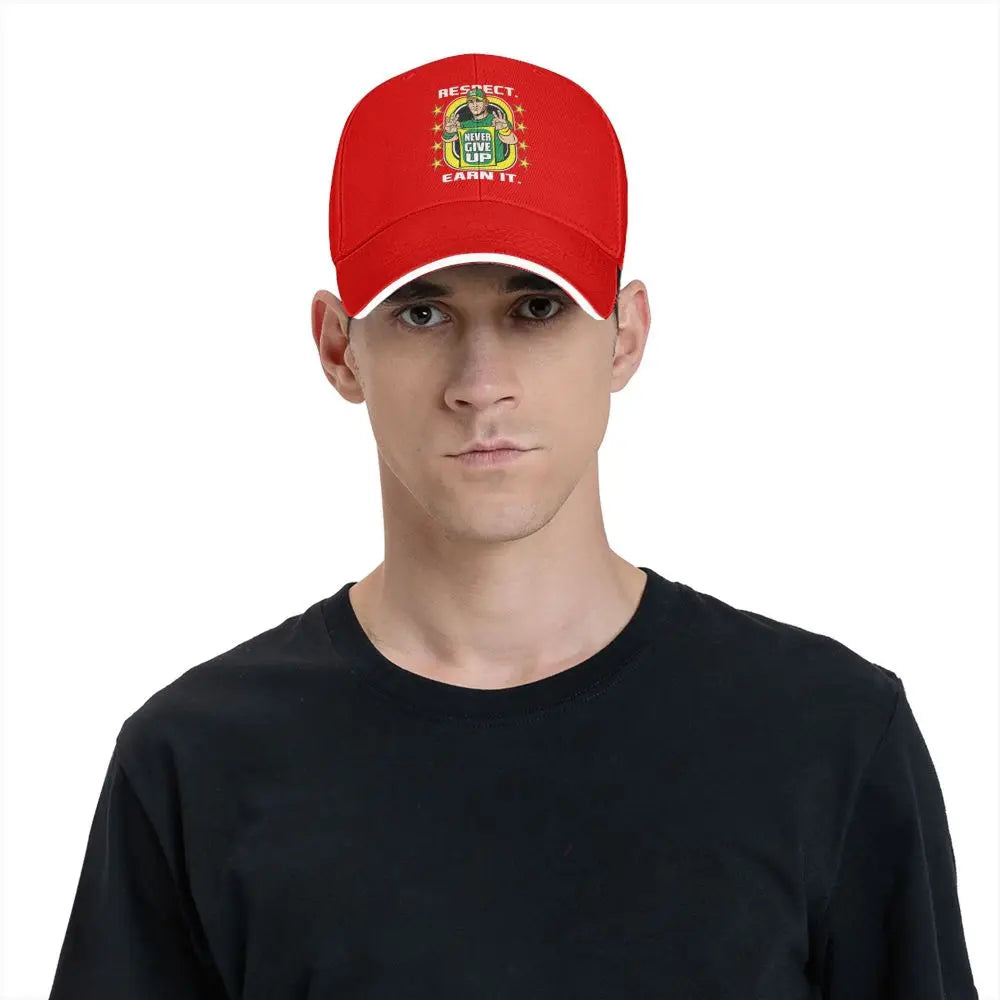 Yellow Wrestling Cena John White Custom Baseball Caps For Mens Unisex Male Beach Sunscreen Hat Snapback Cap