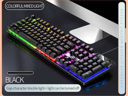 USB Wired Gaming Keyboard, 104 Keys Compatible with Windows Laptop/Computer/PC, Ergonomic Design, Office & Gaming Accessories