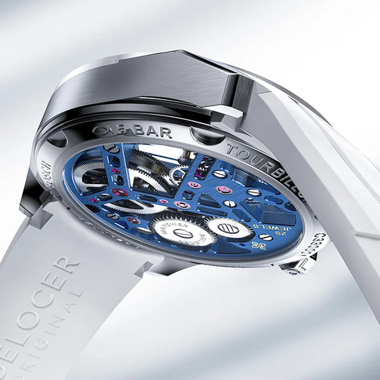AGELOCER Original Tourbillon -kello, keraaminen kehys, miesten Vogue-tyylinen ylellinen luurankomallinen käsivetoinen mekaaninen kello, syntymäpäivälahja miehille