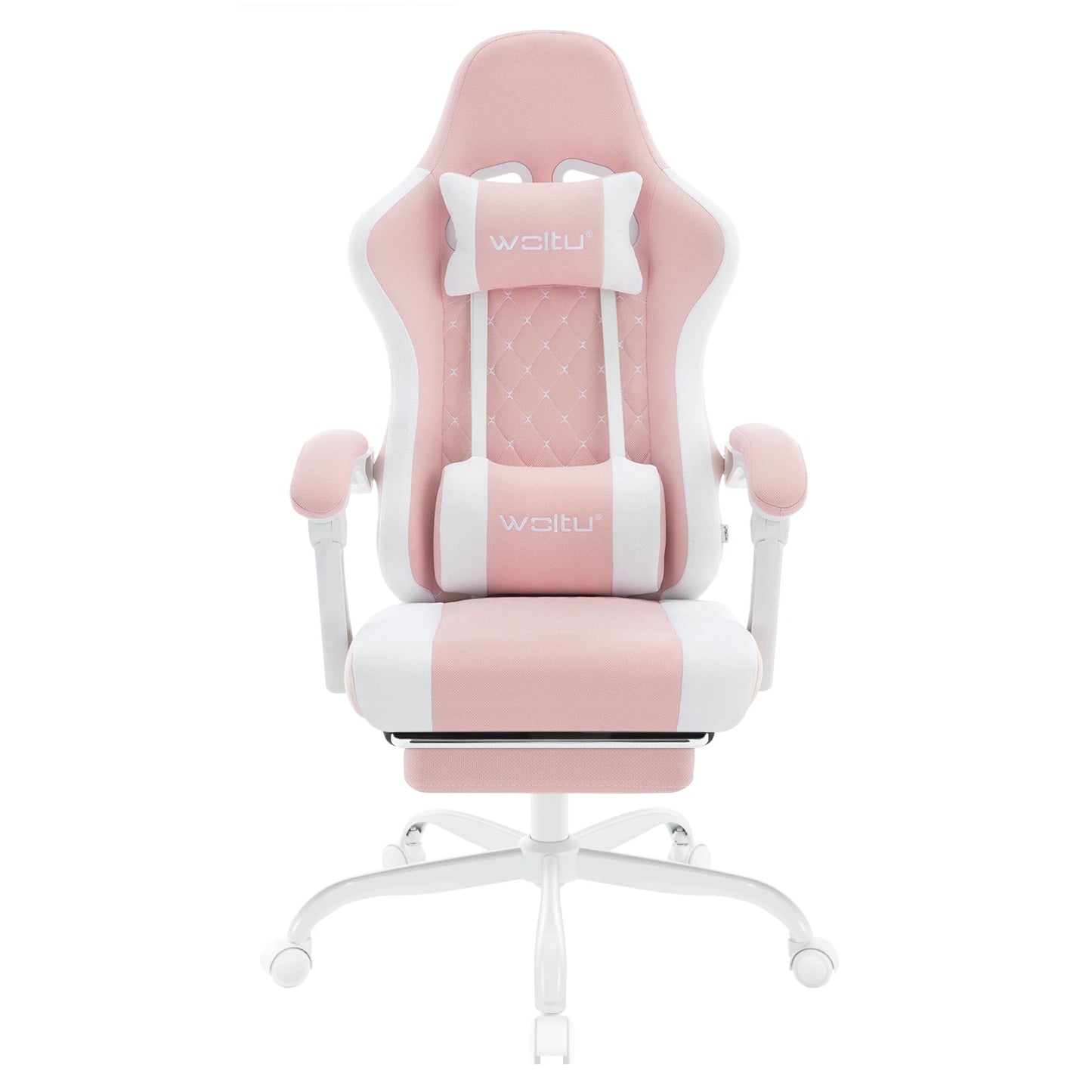 WOLTU Massage Gaming Chair Ergonomic Swivel Computer Chair with Pillow & Footrest Adjustable Headrest Lumbar Support Gamer Chair