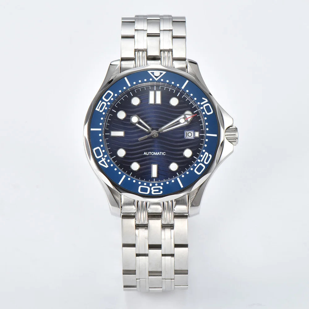 Parnsrpe 2026 New Miyota 8215 Automatic Dive Watch for Men Luxury Sport Green Dial Luminous Sapphire Crystal Date Waterproof Bus