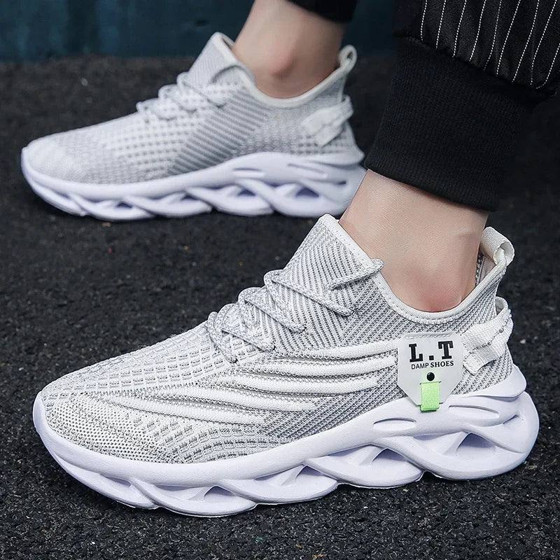 YRZL Herren-Sportschuhe zum Laufen, schwarze Jogging-Schuhe, lässige Outdoor-Sneaker aus atmungsaktivem Mesh, Damen, leicht, stoßdämpfend, schwarze Tennisschuhe